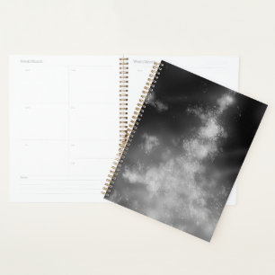 Stars Night Sky Midnight grey monochrome Milky Way Planner