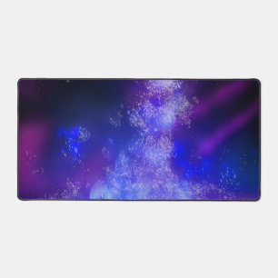 Stars Night Sky Midnight Milky Way Blue Desk Mat