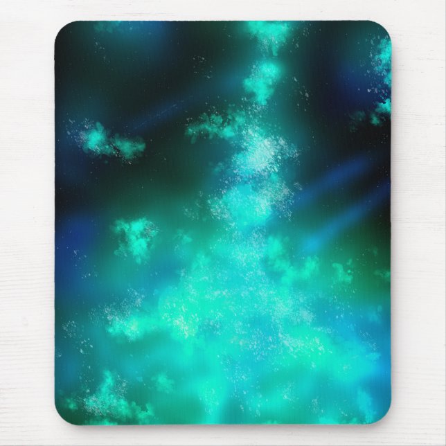 Stars Night Sky Midnight Milky Way Emerald Green  Mouse Mat (Front)