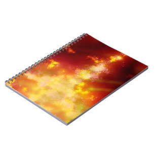 Stars Night Sky Midnight Orange Milky Way  Notebook