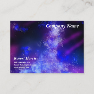 Stars Night Sky Midnight Pink Flare Business Card