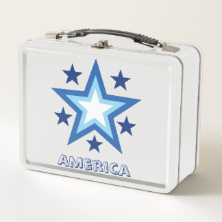 Stars of America Metal Lunch Box