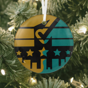Stars of Approval - A Modern Perspective Glass Tree Decoration