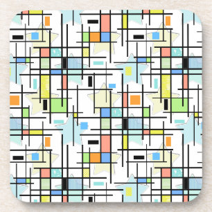 Stars on a chequered background. coaster