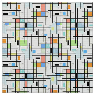 Stars on a chequered background. fabric