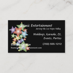 Stars on Black Background Business Card