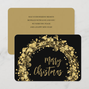 Stars on Black Christmas Greeting Card