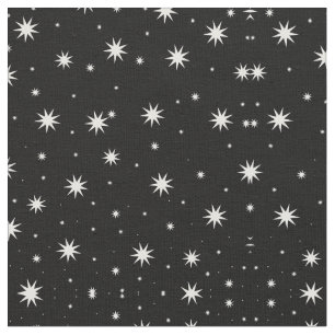 Stars on Black Fabric