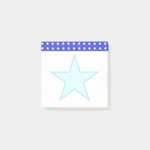 Stars on Blue and White Post-it Notes