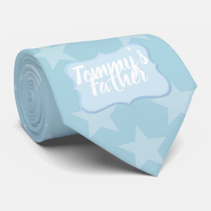 Stars on Blue for New Dad of a Boy Tie