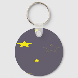 Stars on charcoal color key ring
