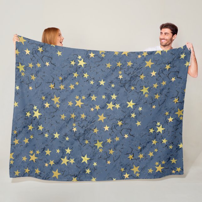 Stars on different colours Fleece Blanket (In Situ)