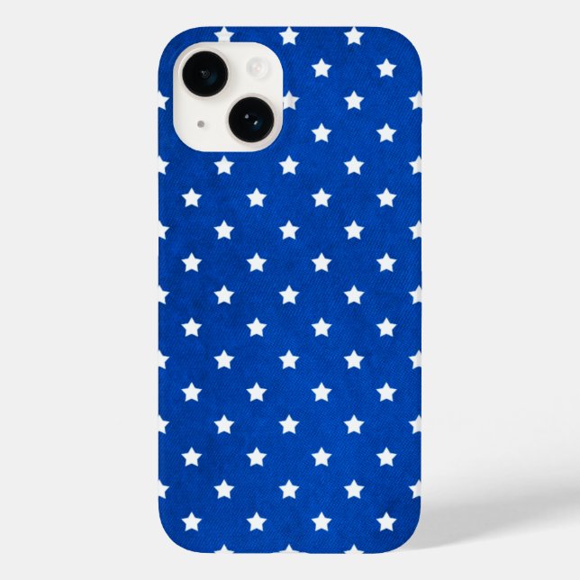 Stars on Digital Fabric Texture by Shirley Taylor Case-Mate iPhone Case (Back)