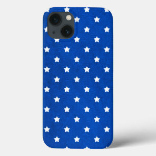 Stars on Digital Fabric Texture by Shirley Taylor iPhone 13 Case