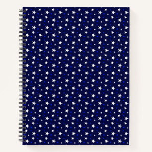 Stars on Navy Blue Notebook