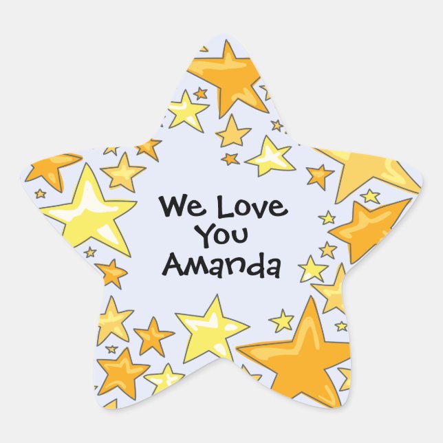 Stars on Stars Lavender Star Sticker (Front)