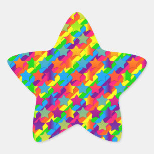 Stars on Stripes-Star Shaped Stickers
