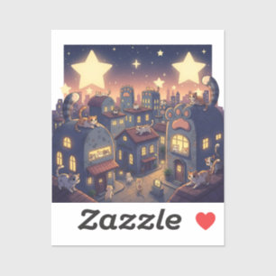 Stars Over Cat City – Whimsical