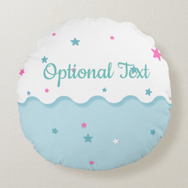Stars over the Sea Round Cushion (Front)