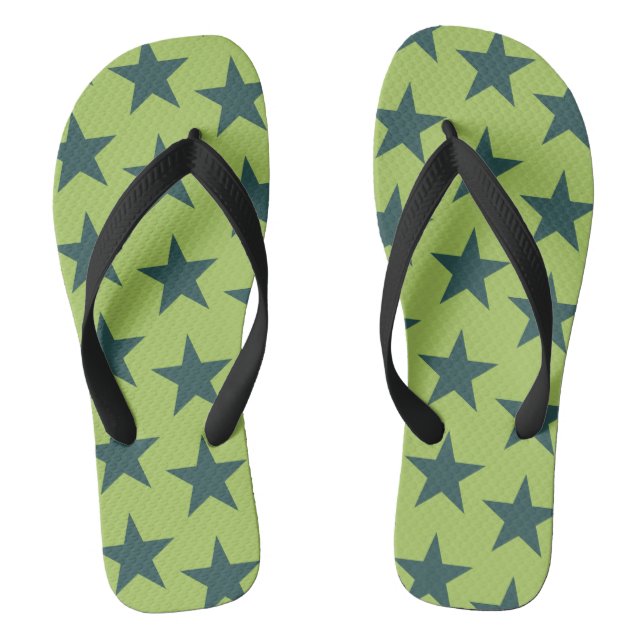 Stars Pattern 18 Flip Flops (Footbed)