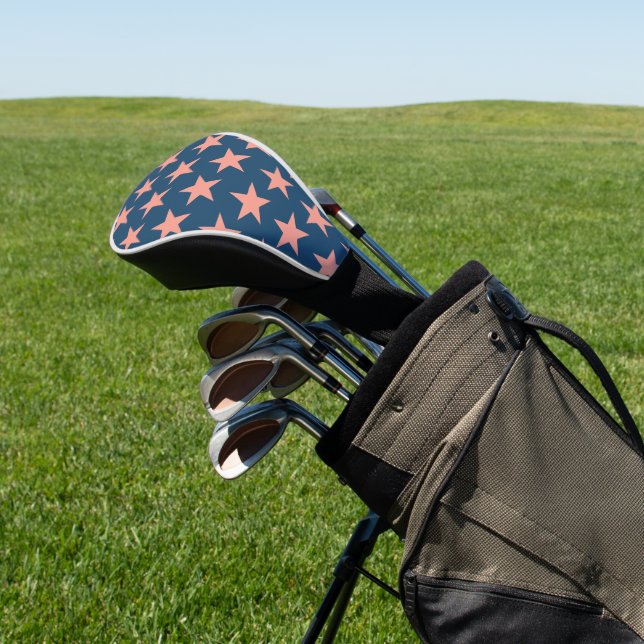 Stars Pattern 3 Golf Head Cover (In Situ)