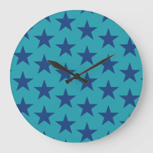 Stars Pattern 8 Large Clock