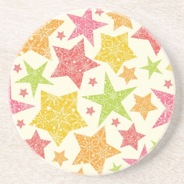 Stars pattern coaster (Front)