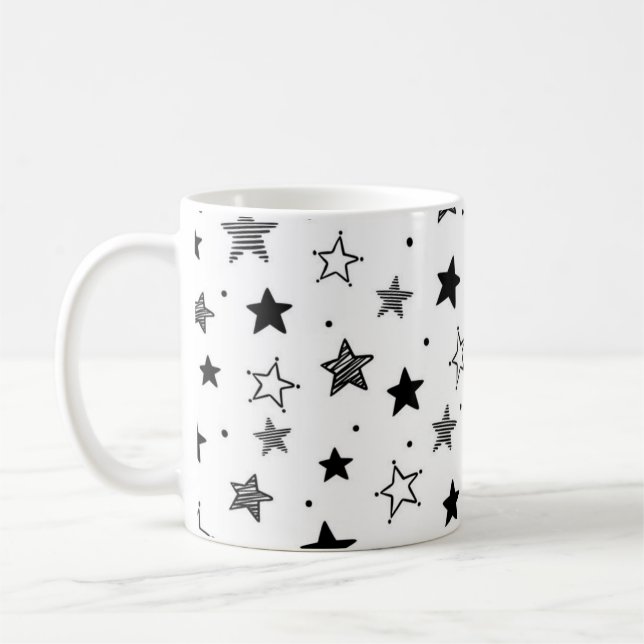 Stars pattern coffee mug (Left)