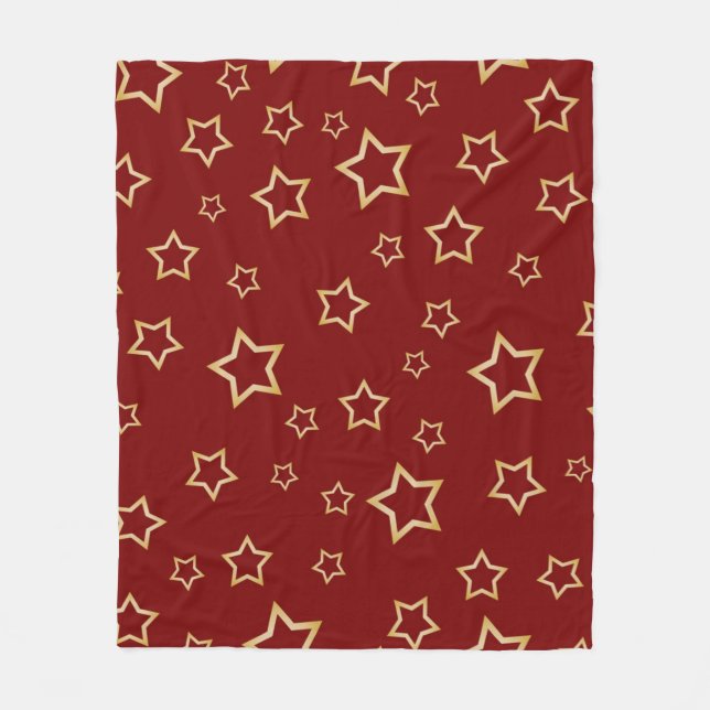 Stars pattern fleece blanket (Front)