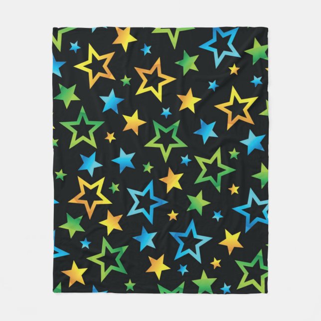 Stars pattern fleece blanket (Front)