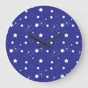 Stars pattern large clock