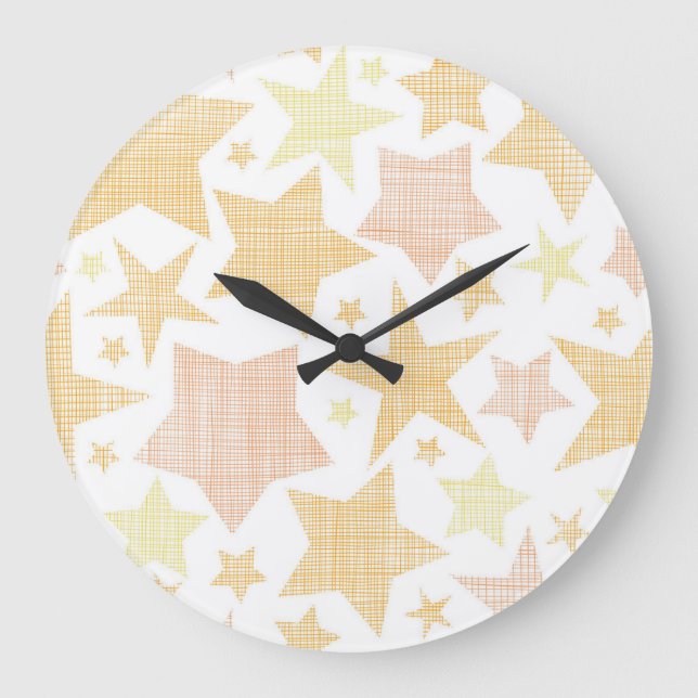 Stars pattern large clock (Front)