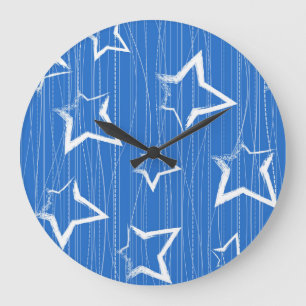 Stars pattern large clock