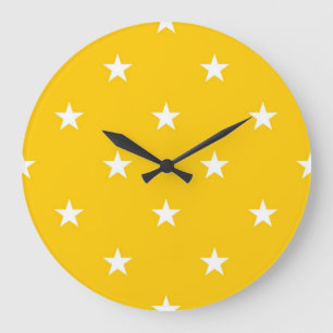Stars pattern large clock