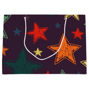 Stars pattern large gift bag