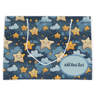 Stars pattern large gift bag