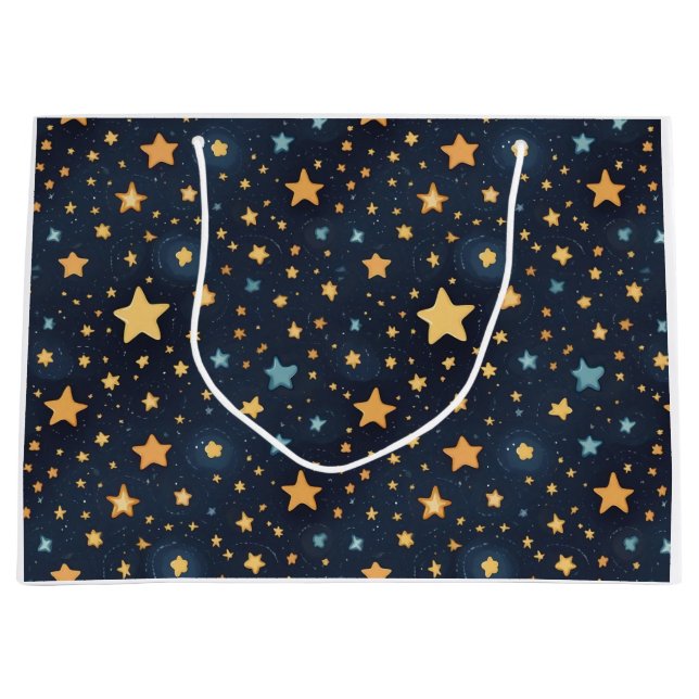 Stars pattern large gift bag (Front)