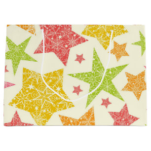 Stars pattern large gift bag