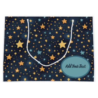 Stars pattern large gift bag