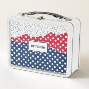 Stars Pattern Metal Lunch Box