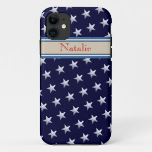 stars pattern name blue iPhone 11 case