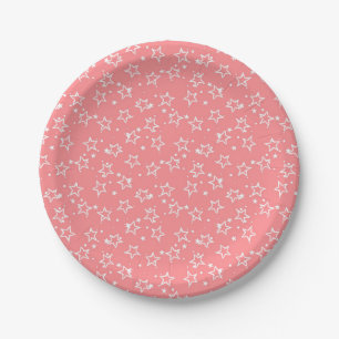 Stars pattern paper plate