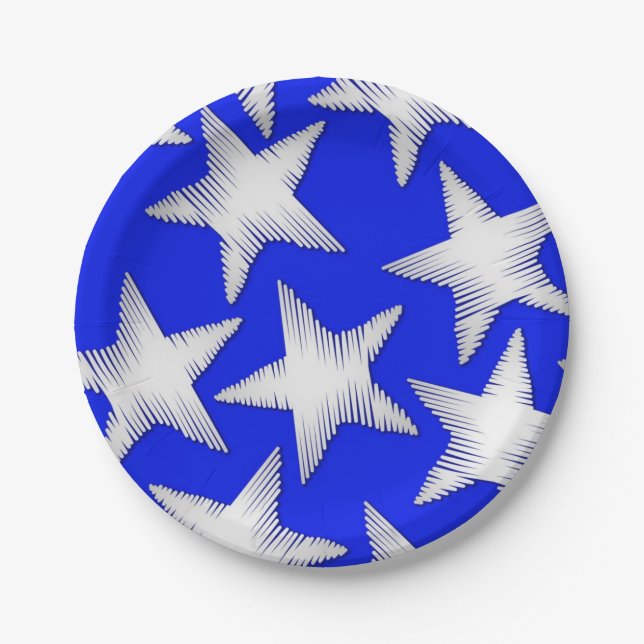 Stars pattern paper plate (Front)