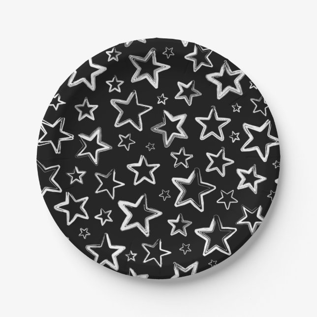 Stars pattern paper plate (Front)