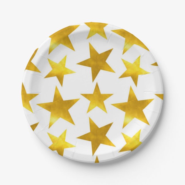 Stars pattern paper plate (Front)