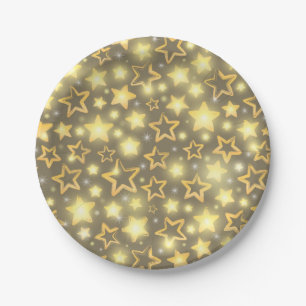Stars pattern paper plate
