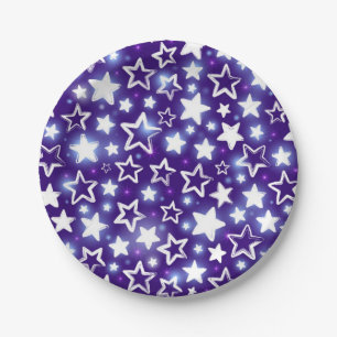 Stars pattern paper plate