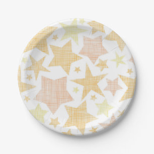 Stars pattern paper plate