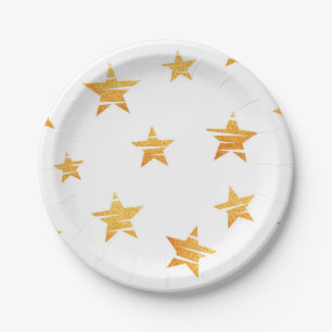 Stars pattern paper plate