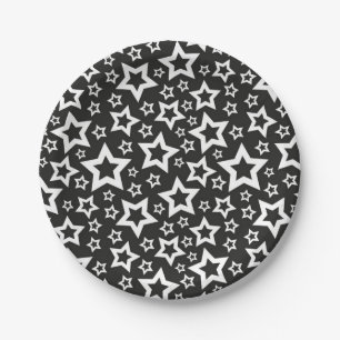 Stars pattern paper plate